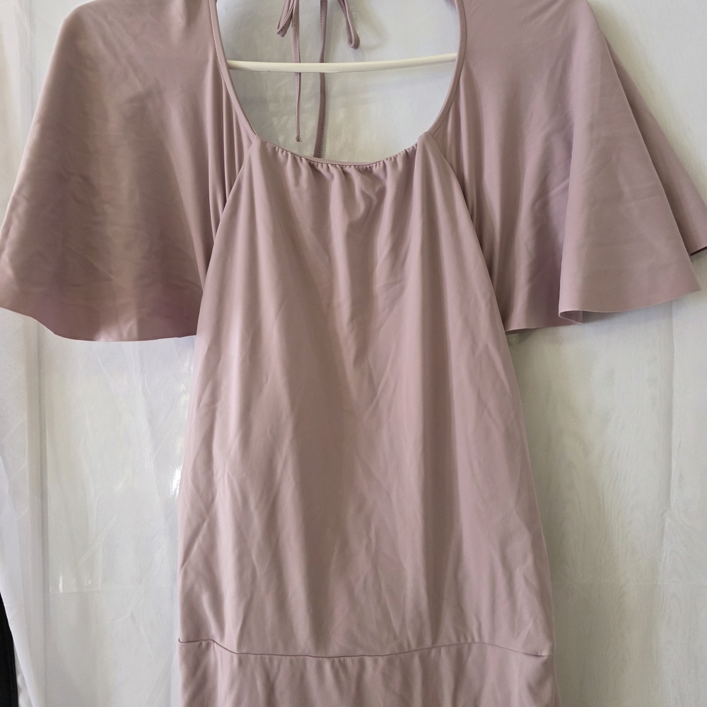 NWT Halara Dusty Rose Maxi Dress Size Medium Athleisure Minimalist